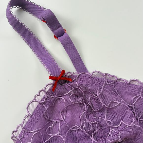 PINK Victoria’s Secret Bundle of 2 Wink Unlined Scoop Lace Bralettes Size Large - Picture 4 of 13